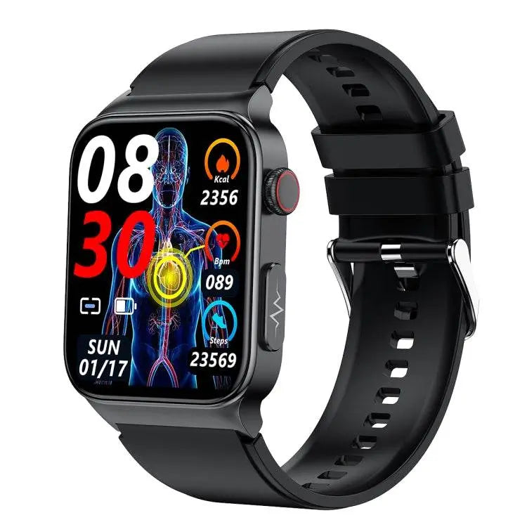 E500 1.83 Inch HD Square Screen TPU Watch Strap Smart Watch