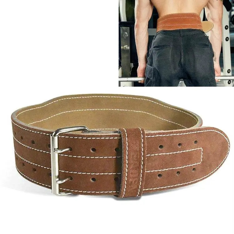 EADEN Cowhide Fitness Waist Protective Belt Squat Support