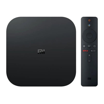 Xiaomi 4K HDR Google TV Streaming Media Player compact black streaming box and remote showcasing 4K HDR playback and voice remote controls