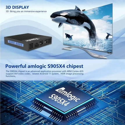Tanix X4 Android 11 Smart TV Box for 4K Streaming and Dual Band WiFi