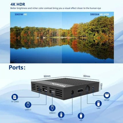 Tanix X4 Android 11 Smart TV Box for 4K Streaming and Dual Band WiFi