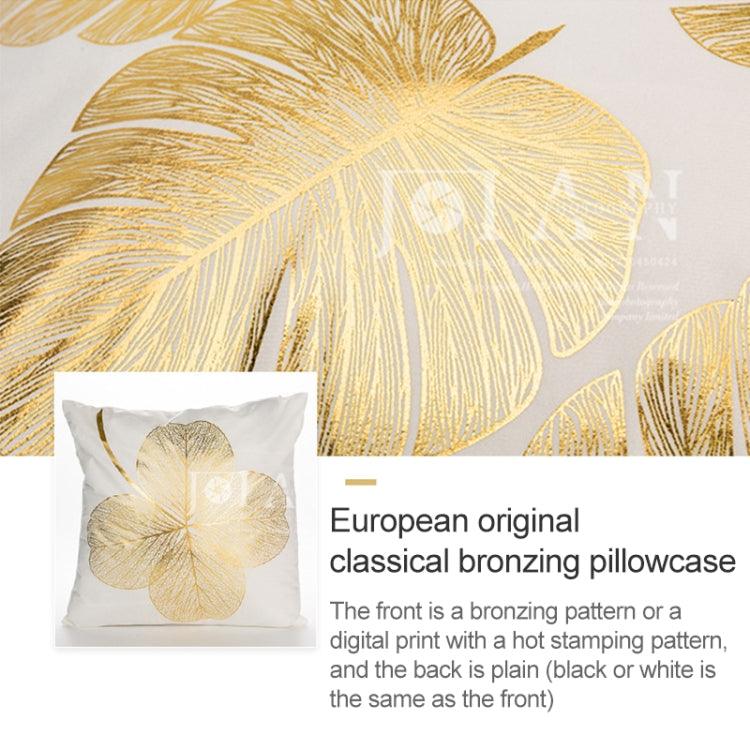 Luxurious Gold Embossed Velvet Cushion Cover for Chic Home Decor - 45x45cm