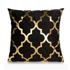 Luxurious Gold Embossed Velvet Cushion Cover for Chic Home Decor - 45x45cm GOLD001-3