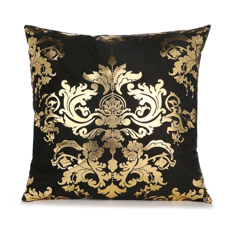 Luxurious Gold Embossed Velvet Cushion Cover for Chic Home Decor - 45x45cm GOLD001-6