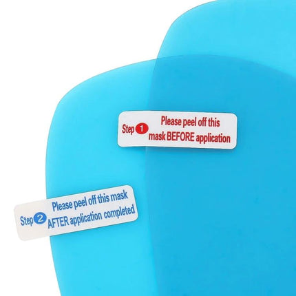 Anti-Fog Protective Film for Land Rover Rearview Mirrors - blue PET nano-coating mirror protector with peel-off application tabs