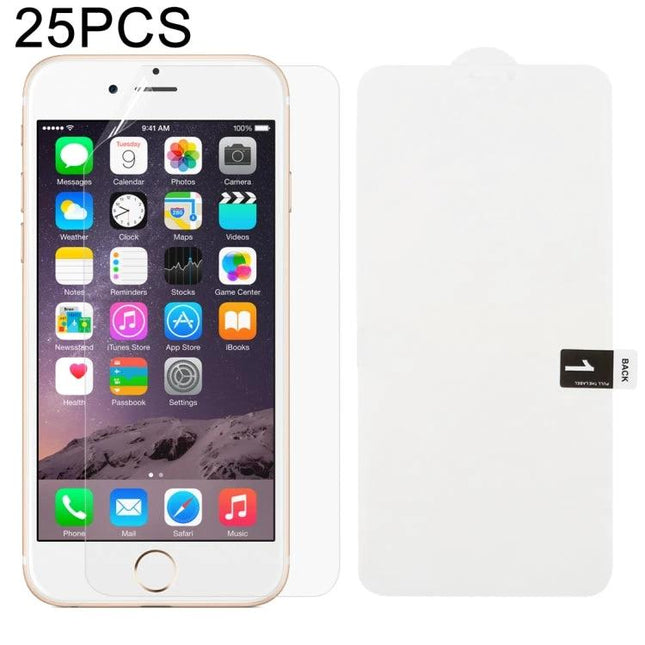 Soft Hydrogel Full-Cover iPhone Screen Protectors, 25-Piece Daily Use - 25pcs edge-to-edge clear hydrogel protectors for iPhone