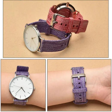 Canvas Wrist Strap For Fitbit Versa Adjustable Multicolor