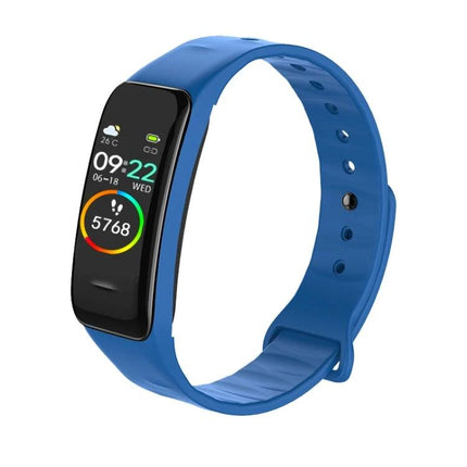 Smart Watch for Daily Health Monitoring and Activity Tracking - blue fitness tracker showing steps, heart rate and call alert