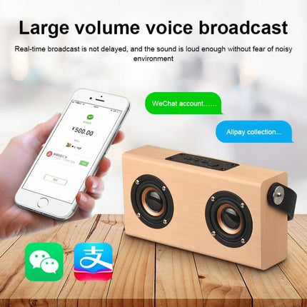 Daily Companion Wooden Bluetooth Speaker For Home And Travel portable wooden dual-driver speaker with phone pairing and call support