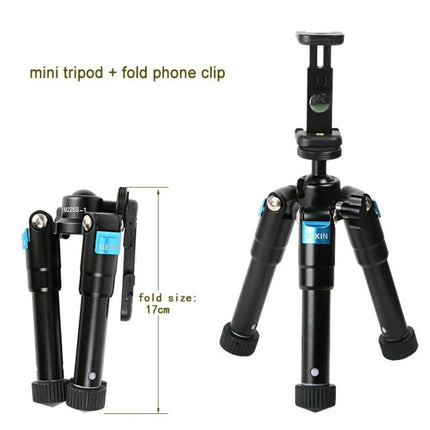 BEXIN Compact Mini Tripod for Digital Cameras and Smartphones portable aluminum mini tripod with fold phone clip for travel vlogging