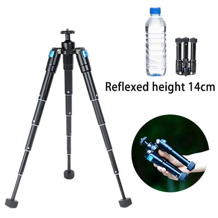 BEXIN Compact Mini Tripod for Digital Cameras and Smartphones - portable aluminum mini tripod folded 14cm for travel, vlogging and smartphone photography