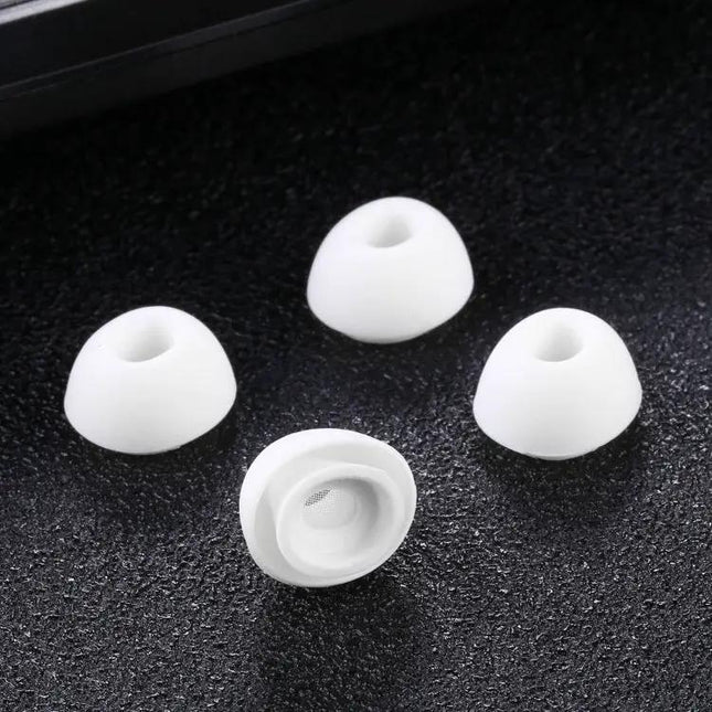 2 Pairs Silicone Ear Caps With Mesh for AirPods S M L | Syndmart