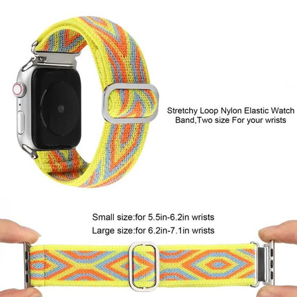 Nylon Elastic Replacement Watch Band Metal Buckle 42-49mm