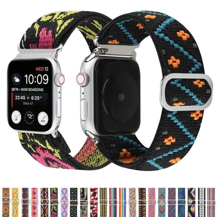 Apple Watch Nylon Elastic Band Metal Buckle 38-45mm