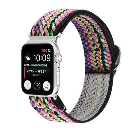 Nylon Elastic Replacement Watch Band Metal Buckle 38-41mm