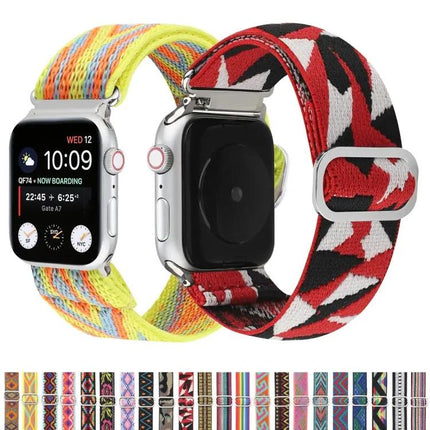Nylon Elastic Replacement Watch Band Metal Buckle 38-41mm