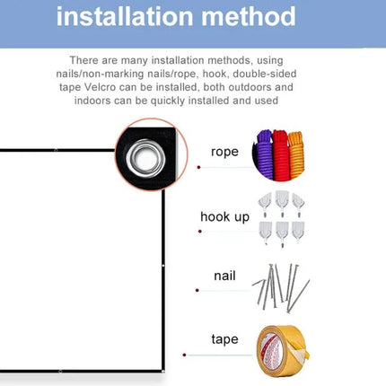 Portable Folding Projector Screen for Movie Viewing