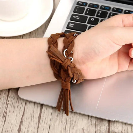 Hand-Woven Leather Watch Band For Apple Watch 38/40/41/42mm