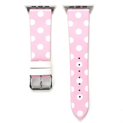 Leather Dot Pattern Apple Watch Band 38/40/41/42mm