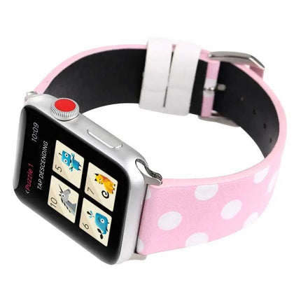 Leather Dot Pattern Apple Watch Band 38/40/41/42mm