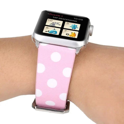 Leather Dot Pattern Apple Watch Band 38/40/41/42mm