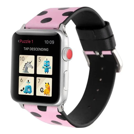 Leather Dot Pattern Apple Watch Band 38/40/41/42mm