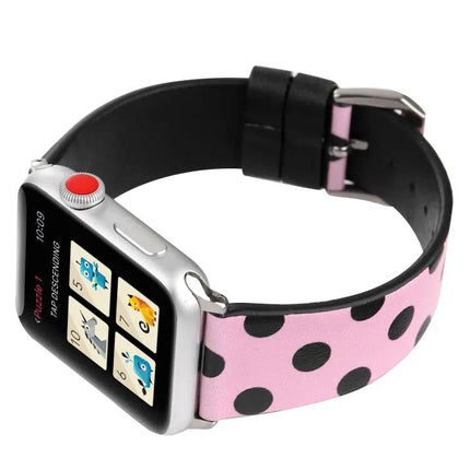 Leather Dot Pattern Apple Watch Band 38/40/41/42mm