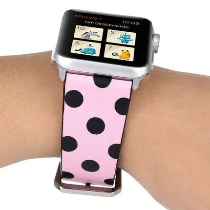 Leather Dot Pattern Apple Watch Band 38/40/41/42mm