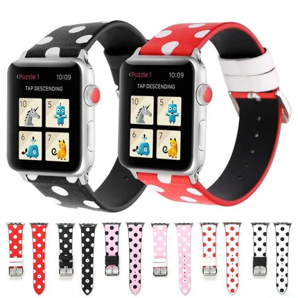 Leather Dot Pattern Apple Watch Band 38/40/41/42mm