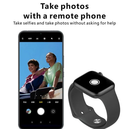 Essential Daily Companion Watch for Health Awareness - smartwatch showing remote camera control, step and sleep tracking, discreet notifications