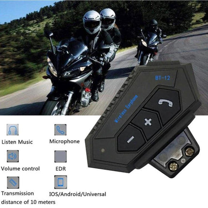 Motorcycle Helmet Bluetooth Headset With Intercom For Riding mounted on full-face helmet for hands-free intercom