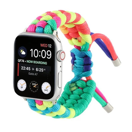 Rainbow Umbrella Cord Nylon Watch Band For Apple Watch