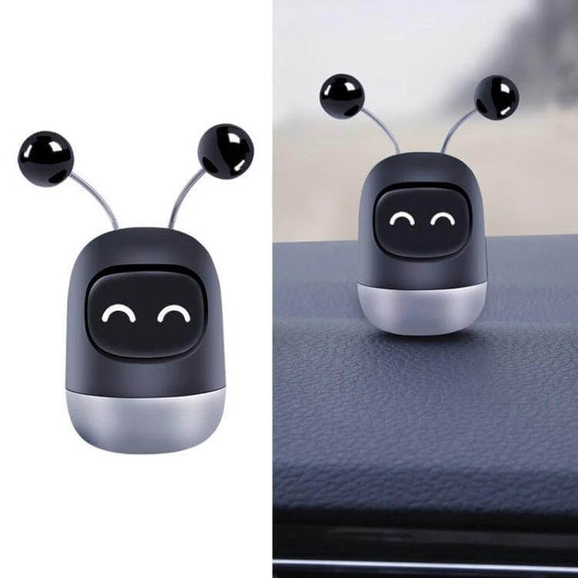 Cartoon Robot Car Aromatherapy Paste for Car Interiors compact smiling robot diffuser for car dashboard, alcohol-free, long-lasting scent