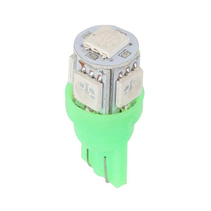 Blue LED Turn Signal Lights for Car and Motorcycle - compact green-base 12V LED bulb, low current draw, multi-color option