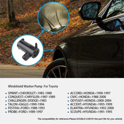 Windshield Washer Pump For Honda Easy Replacement To Restore Clear View - plug‑and‑play windshield pump for clear spray