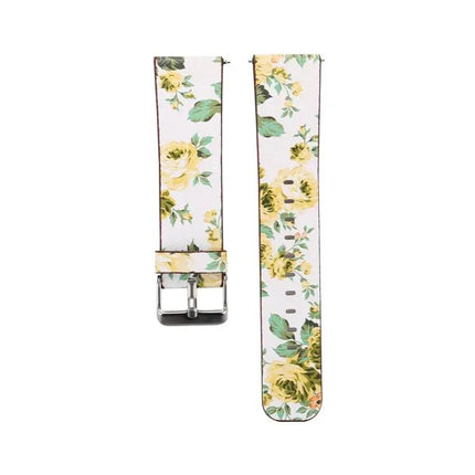 Fitbit Versa 1/2 Leather Floral Replacement Watch Strap