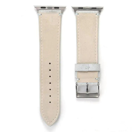 Frosted Genuine Leather Apple Watch Band 44mm 42mm