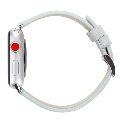 Frosted Genuine Leather Apple Watch Band 44mm 42mm