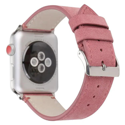 Frosted Genuine Leather Apple Watch Band 44mm 42mm