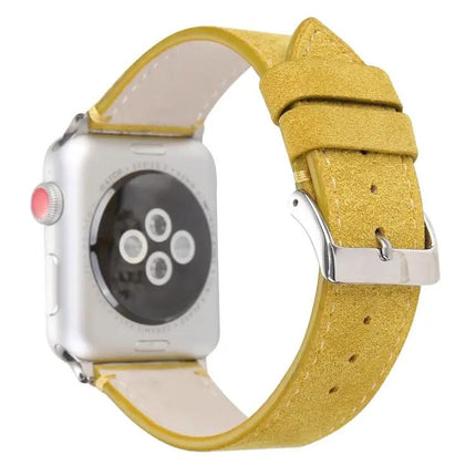 Frosted Genuine Leather Apple Watch Band 44mm 42mm