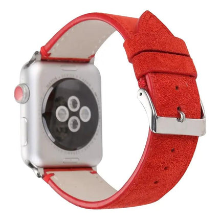 Frosted Genuine Leather Apple Watch Band 44mm 42mm