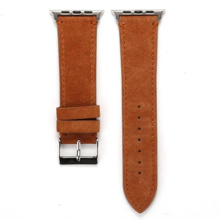Frosted Genuine Leather Apple Watch Band 44mm 42mm