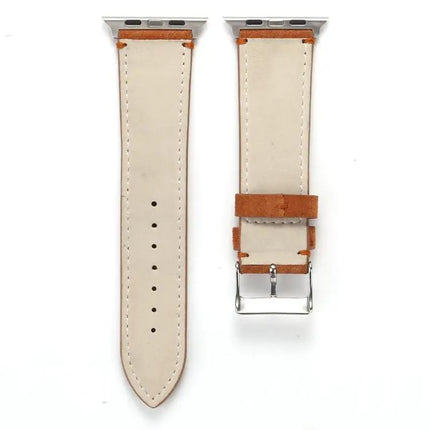 Frosted Genuine Leather Apple Watch Band 44mm 42mm
