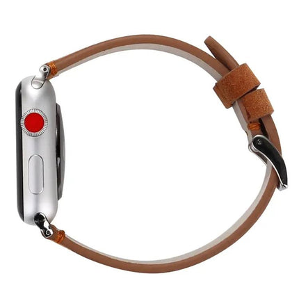 Frosted Genuine Leather Apple Watch Band 44mm 42mm