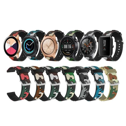 Camouflage Silicone Replacement Watch Band 20mm 22mm