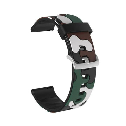Camouflage Silicone Replacement Watch Band 20mm 22mm