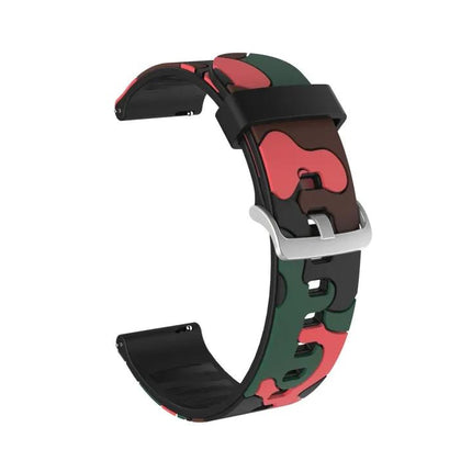 Camouflage Silicone Watch Strap 20/22mm Buckle Huawei GT2
