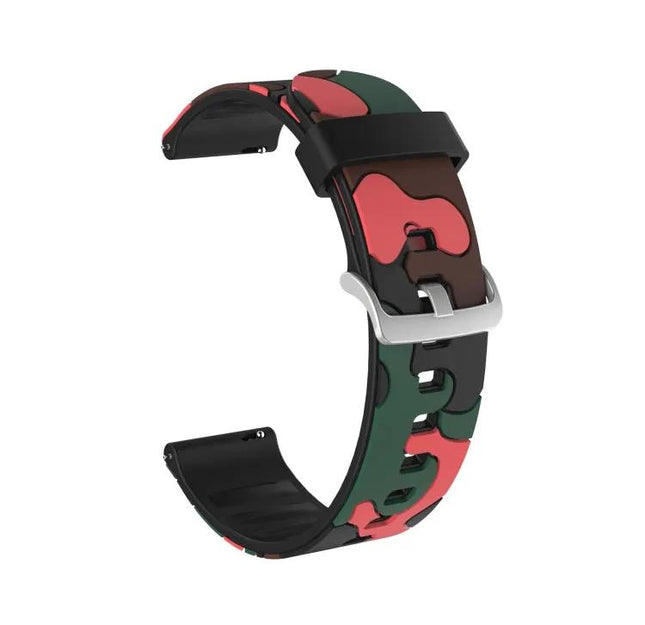 Camouflage Silicone Watch Strap 20/22mm Buckle Huawei GT2