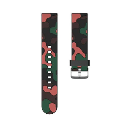 Camouflage Silicone Watch Strap 20/22mm Buckle Huawei GT2