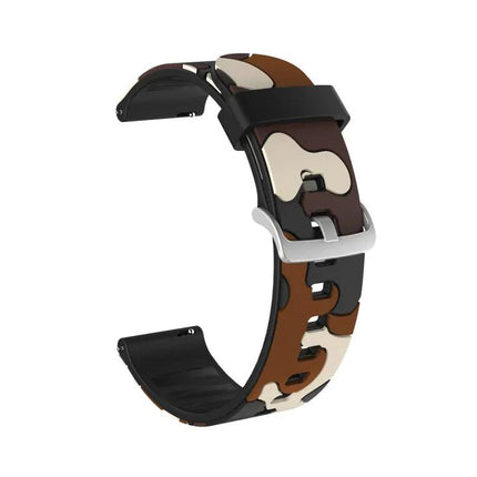Camouflage Silicone Watch Strap 20/22mm Buckle Huawei GT2